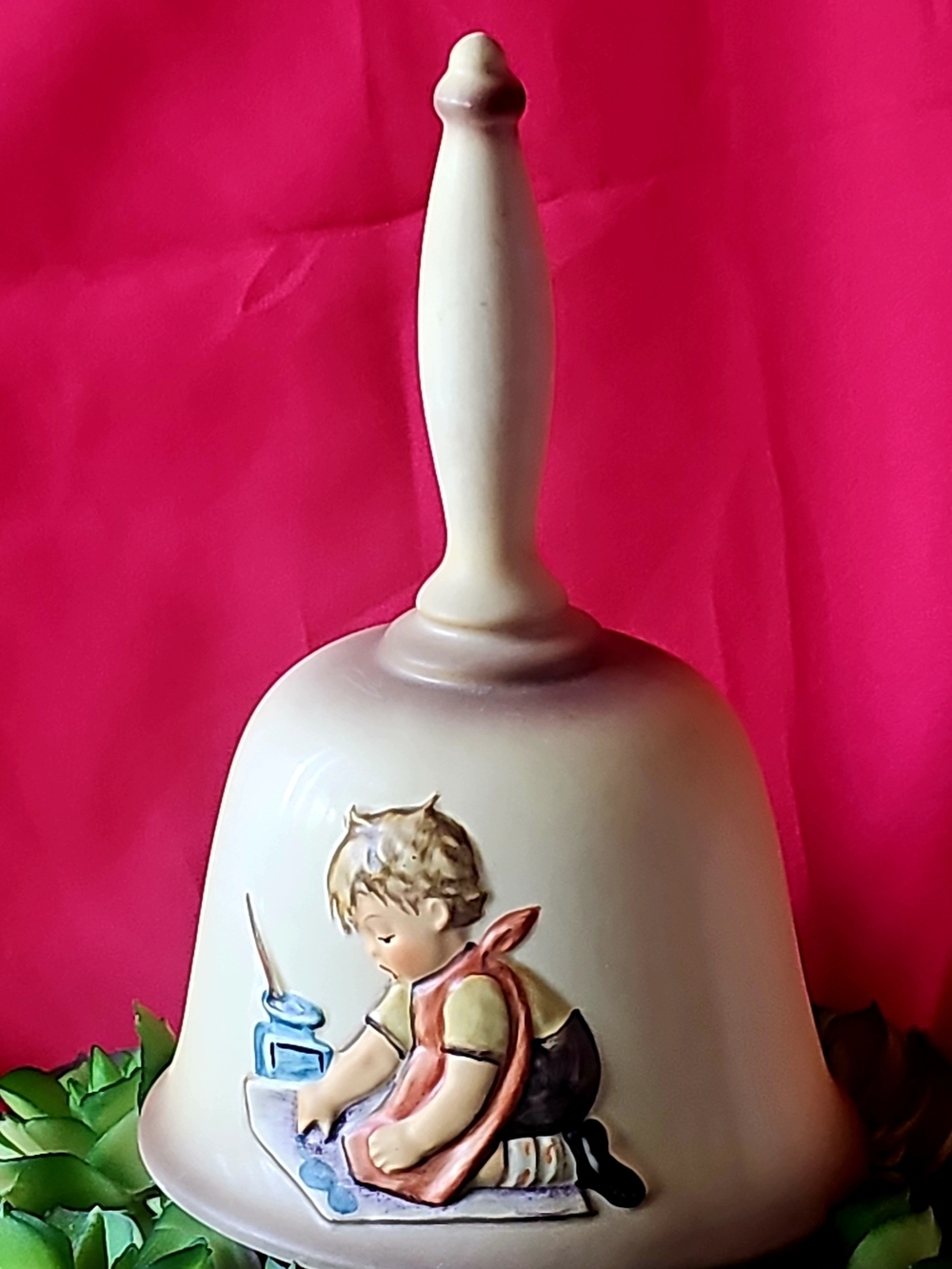 1987 Goebel Porcelain Bell with Hand-Painted Child Figure